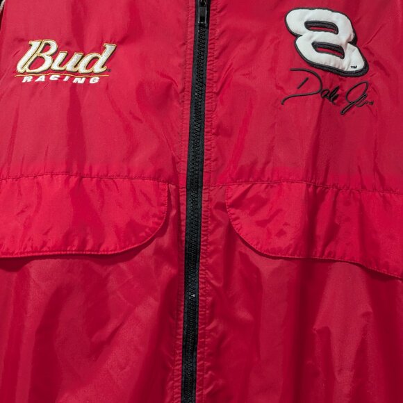 Winner's Circle Vintage Y2K Red Dale Earnhardt Jr. Windbreaker Jacket Sz XL - Picture 4 of 8